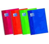 Bloc Oxford School Tapa Extra 4º 80H Cuadric.4X4 90G Surtido (4 Col.) (Set de 5)