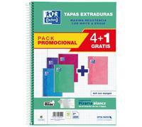 Bloc oxford school tapa extra fº 80h cuadric.4x4 90g pack 4+1 (col. t