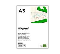 Bloc papel milimetrado liderpapel encolado 297x420mm 50 hojas 80g/m2
