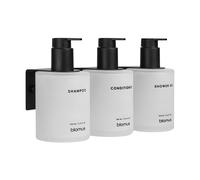blomus Botellas de vidrio Kirei con soporte de pared. 3-pack Blanco. montaje con tornillos