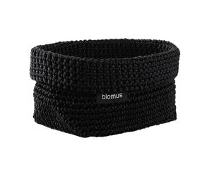 blomus Cesta textil Tela M 10x15 cm negro