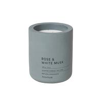 Blomus Fraga - Vela aromática (Rose & White Musk, Natural Fragance, L, cera de soja en hormigón)