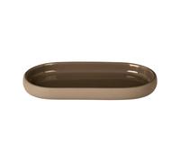 blomus Plato de cerámica Sono 10x19 cm Beige