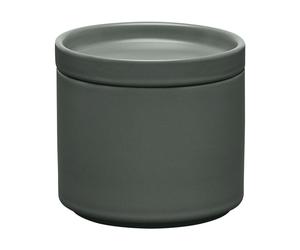 blomus Tarro de almacenamiento con tapa Pilar Agave Green. Ø10 × 9 cm