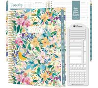 bloom daily planners Agenda 2027 (de enero a diciembre de 2027) - Agenda semanal y mensual de tapa blanda para mujer - Agenda inspiradora con calcomanías - 14 cm x 21 cm - Canción de la mañana