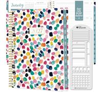 bloom daily planners Agenda 2027 (de enero a diciembre de 2027) - Agenda semanal y mensual de tapa blanda para mujer - Agenda inspiradora con calcomanías - 14 cm x 21 cm - Confeti