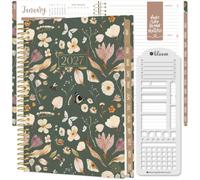 bloom daily planners Agenda 2027 (de enero a diciembre de 2027) - Agenda semanal y mensual de tapa blanda para mujer - Calendario año inspirador con calcomanías - 14 cm x 21 cm - Jardín de mariposas