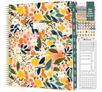 bloom daily planners Agenda 2027 para mujer (8.5 x 11 pulgadas), calendario semanal y mensual (enero a diciembre), organizador de libros de tapa blanda con calcomanías y plantilla, Citrus Grove
