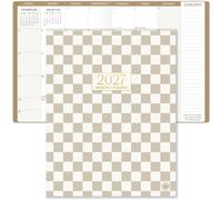 bloom daily planners Agenda mensual 2027 (enero de 2027 a diciembre de 2027) - Organizador grande de agenda de 9 x 12 pulgadas, a cuadros, café