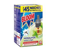 Bloom Eléctrico Líquido Recambio Menta, insecticida eléctrico para mosquitos común y tigre, 45 noches de protección, eficacia probada