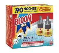 BLOOM Insecticida Electrico Para Moscas y Mosquitos Hasta 90 Noches de Protección (Pack de 2 Recambios)