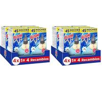 Bloom Líquido Recambio (pack de 4), insecticida eléctrico para mosquitos común y tigre, antimosquitos con fórmula concentrada sin perfume (Paquete de 2)