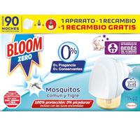 Bloom Zero Eléctrico Líquido (1 aparato + 2 recambios), insecticida con 0% conservantes y 0% fragancia, antimosquitos eléctrico para interiores, 1