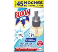 Bloom Zero Eléctrico Líquido Recambio, insecticida con 0% conservantes y 0% fragancia, antimosquitos líquido para interiores contra mosquito común y tigre