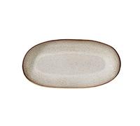 Bloomingville Bandeja Sandrine, gris, cerámica, 16 x 34 x 3,5 cm
