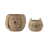 Bloomingville Bankuan - Cestas de hierba (33 x 27 cm, 46 x 43 cm)