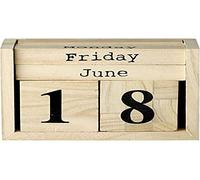 Bloomingville Calendario de dados, natural, madera de paulownia