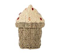 Bloomingville Cesta con tapa Cillie 28x41 cm Natural