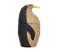 Bloomingville Cesta con tapa Tazia Ø37x69 cm Negro