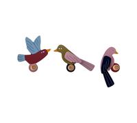 Bloomingville Gancho Lewi 3 piezas Pájaros. azul-rosa
