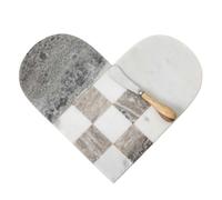 Bloomingville la Tabla de Cortar Marcelline Corazón De Mármol 31x25 CM Bandeja