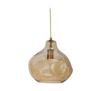 Bloomingville Lámpara colgante Azizi vidrio Ø30 cm marrón