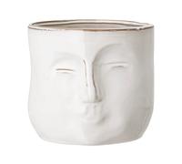 Bloomingville Maceta con cara Bloomingville 16.5x18 cm blanco