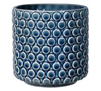 Bloomingville - Maceta Decorativa para Interior, Estilo Retro Creativo S (12,5 cm ø), Color petróleo, cerámica