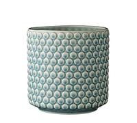 BLOOMINGVILLE Maceta Dot - Macetero Decorativo Redondo para Flores e Plantas para Interiores M (15,5 cm ø), Cielo-Azul, Cerámica