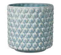 BLOOMINGVILLE Maceta Dot - Macetero Decorativo Redondo para Flores e Plantas para Interiores S (12,5 cm ø), Cielo-Azul, Cerámica