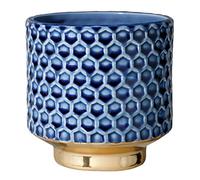 BLOOMINGVILLE Maceta Home - Macetero Decorativo Redondo para Flores e Plantas para Interiores M (12,5 cm ø), Azul, Cerámica