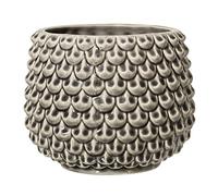 BLOOMINGVILLE Maceta Pinecone - Macetero Decorativo Redondo para Flores e Plantas para Interiores L (16,5 cm ø), Gris, Cerámica