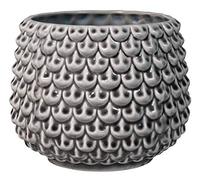 BLOOMINGVILLE Maceta Pinecone - Macetero Decorativo Redondo para Flores e Plantas para Interiores L (16,5 cm ø), Gris, Cerámica