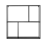 Bloomingville Mack - Estantería (metal, 71 x 71 x 18 cm), color negro
