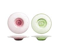 Bloomingville Plato de postre Sunil. pack de 2 Verde
