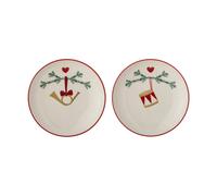 Bloomingville Platos Yule Ø16 cm. 2-pack Blanco