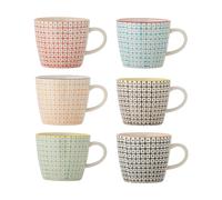 Bloomingville Set de 4 tazas Carla Multicolor. pack de 6