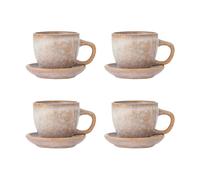 Bloomingville Taza Brenta con platillo. pack de 4 Rosa