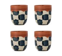 Bloomingville Taza Check. pack de 4 Azul