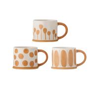 Bloomingville Taza Linora 45 cl. pack de 3 Blanco-marrón