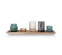 Bloomingville Portavelas con bandeja de madera Bloomingville 6 piezas Multi