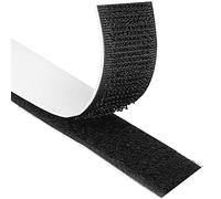Blooven 20 Metros 20 mm Auto Adhesivo Cinta Rollo Hook y Loop Tape Gancho y Cinta de Lazo (20 mm x 20 m, Negro)