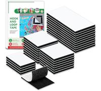 Blooven 30 Piezas Auto Adhesivo Cinta Rollo Hook y Loop Tape Gancho y Cinta de Lazo (30 Piezas, Negro)