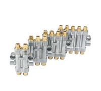 Bloque colector distribuidor de pistón de aceite lubricante de aluminio | Entrada M8x1 Salida M10x1 2-10 vías de lubricación(9 Ways)