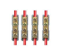 Bloque conector de cobre for cable alta resistencia 4 vías, terminal cableado rápido uno en y salida, latón fundido a presión Regleta de conexión(S-50)