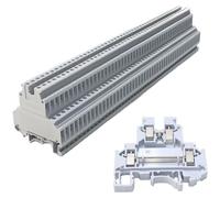 Bloque de bornes UKK-5, 50 unidades, 500V, 32A, para montaje en carril DIN