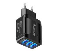 Bloque De Carga Rápida, Enchufe De Pared Cúbico USB De 3 Puertos Con Carga Rápida, Accesorios De Viaje Versátiles Para Teléfono Hogar Oficina
