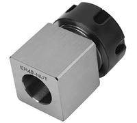 Bloque de Chuck Collet Cuadrático de Tolla Tolla CNC Precisión CNC para Soportes Rápidos Acero Al Carbono Silver 1 Pieza (ER40)