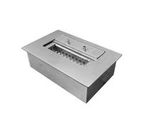 Bloque de combustión de 25cm en acero con fibra cerámica y tapa para regular la llama 1.2L Purline NB12 Silver