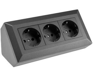 Bloque de conectores de 3 veces, antracita 4250416340139